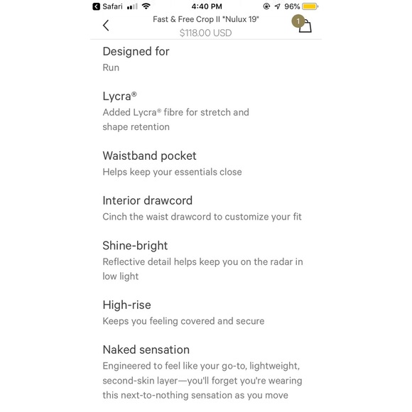 Lululemon leggings w pocket - Picture 3 of 6